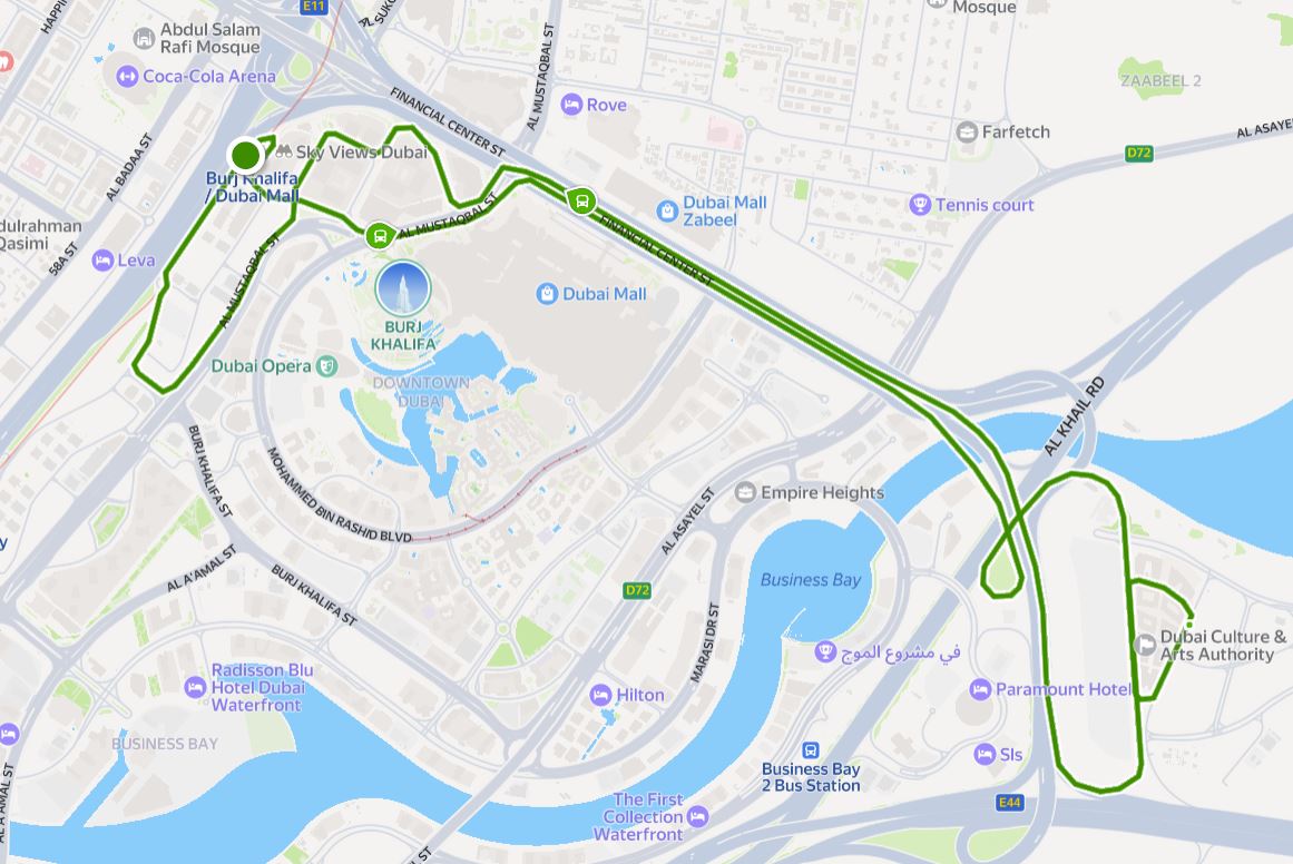 RTA Dubai Bus D03 Route