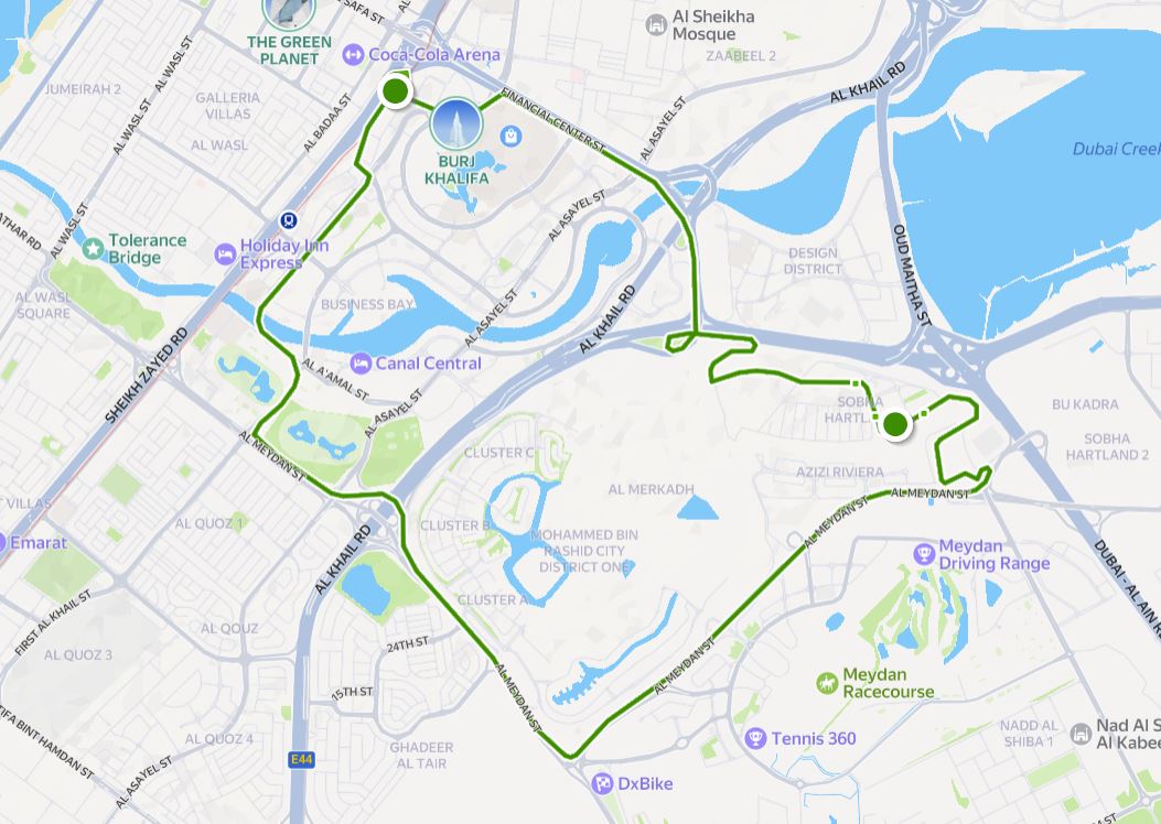 RTA Dubai Bus SH1 Route